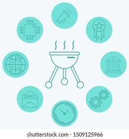 Grill vector icon sign symbol