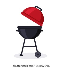 Ilustración vectorial de parrilla aislada en fondo blanco Eps 10