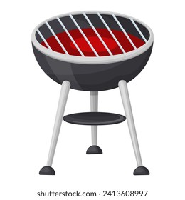 the grill. Vector illustration on a white background.