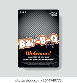Grill Vibes Apenas - Steakhouse Promo Poster Design Template