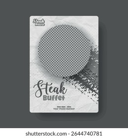 Grill Vibes Apenas - Steakhouse Promo Poster Design Template