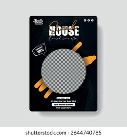 Grill Vibes Apenas - Steakhouse Promo Poster Design Template