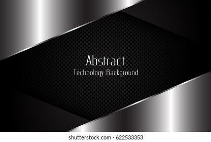 Grille grey black and metallic abstract background