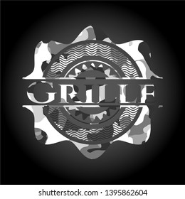 Grille on grey camo pattern
