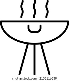 Grilled Barbeque Outline Food Icon 