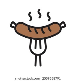 Grilled BBQ icon, perfect for cooking and outdoor events