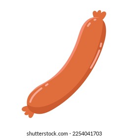 grilled bbq sausage icon isolated flat