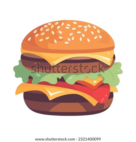 Grilled beef burger with cheddar over white