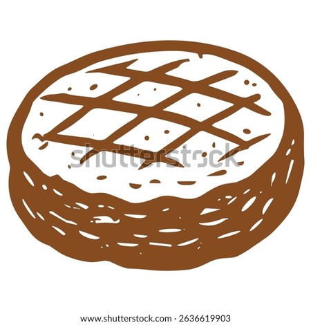 Grilled Beef Patty for Burger or Sandwich Illustration