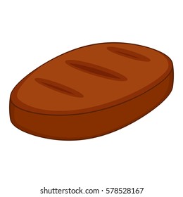 Grilled beef steak icon. Cartoon illustration of grilled beef steak vector icon for web