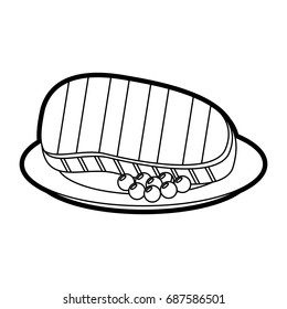 grilled beef with vegetables icon