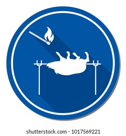 Grilled boar icon. Vector illustration