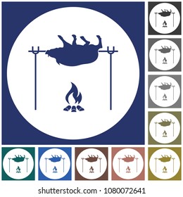 Grilled boar icon. Vector illustration

