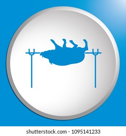 Grilled boar icon. Vector illustration