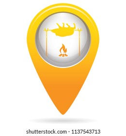 Grilled boar icon. Vector illustration