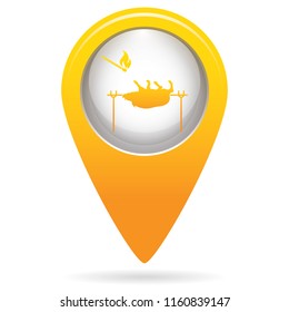 Grilled boar icon. Vector illustration