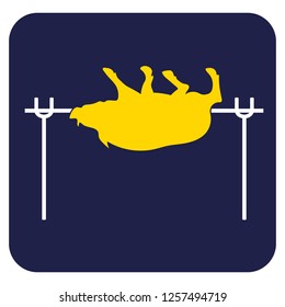 Grilled boar icon. Vector illustration