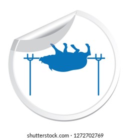 Grilled boar icon. Vector illustration