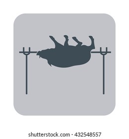 Grilled boar icon. Vector illustration