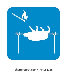 Grilled boar icon. Vector illustration