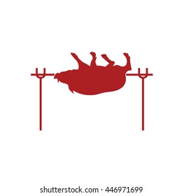 Grilled boar icon. Vector illustration