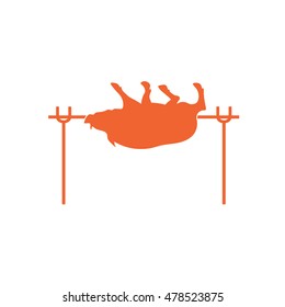 Grilled boar icon. Vector illustration