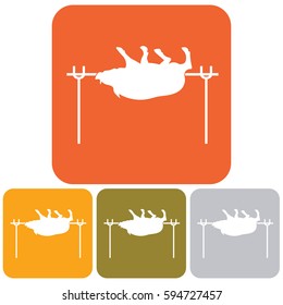 Grilled boar icon. Vector illustration
