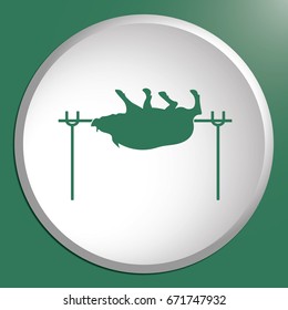Grilled boar icon. Vector illustration