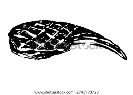 Grilled Bone-in Tomahawk Beef Steak Monochrome