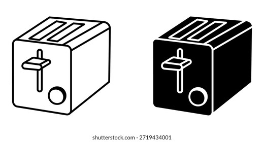Icono gráfico de pan a la parrilla Ilustración vectorial