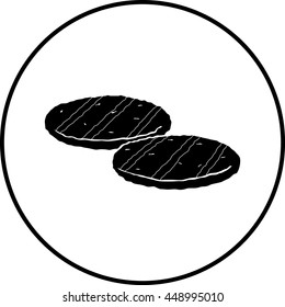 Symbol für gegrilltes Hamburger-Fleisch