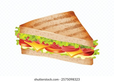 Grilled Cheese Sandwich illustration of vector design