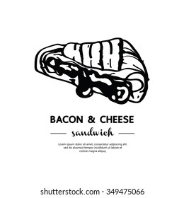 Grilled cheese sandwich vector