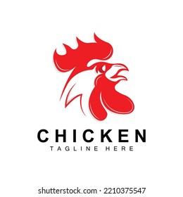 Grilled Chicken Barbecue Logo Design,Chicken Head Vector, Company Brand