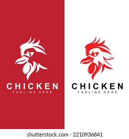 Grilled Chicken Barbecue Logo Design,Chicken Head Vector, Company Brand