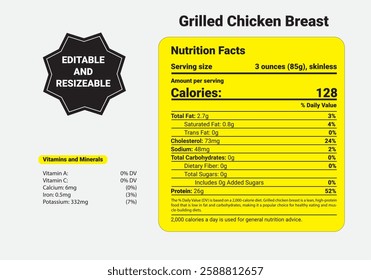 Grilled Chicken Breast Nutrition Facts, Grilled Chicken Breast Nutrition, Grilled Chicken Breast calories, total fat, saturated fat