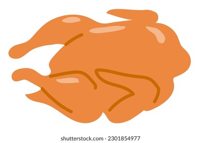 grilled chicken carcass vector illustration