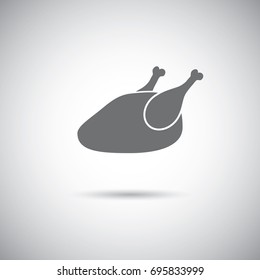 Grilled chicken icon design editable vector illustration