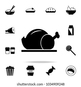 grilled chicken icon. Detailed set of food and drink icons. Premium quality graphic design. One of the collection icons for websites, web design, mobile app on white background