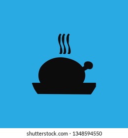 grilled chicken icon vector