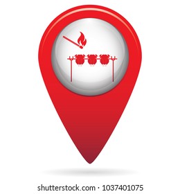 Grilled chicken icon. Vector illustration