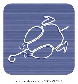 Grilled chicken icon. Vector illustration

