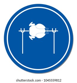 Grilled chicken icon. Vector illustration

