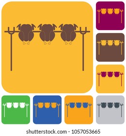 Grilled chicken icon. Vector illustration
