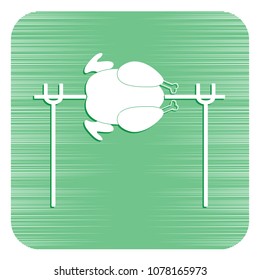 Grilled chicken icon. Vector illustration