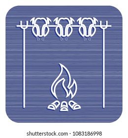 Grilled chicken icon. Vector illustration