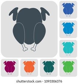 Grilled chicken icon. Vector illustration

