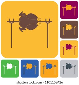 Grilled chicken icon. Vector illustration