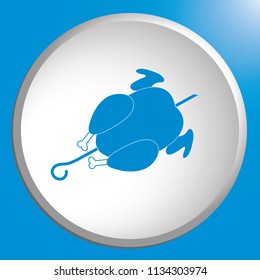 Grilled chicken icon. Vector illustration

