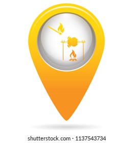 Grilled chicken icon. Vector illustration